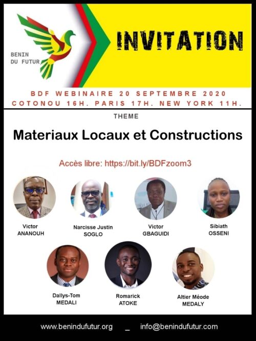 Materiaux Locaux et Constructions – 20 Septembre 2020